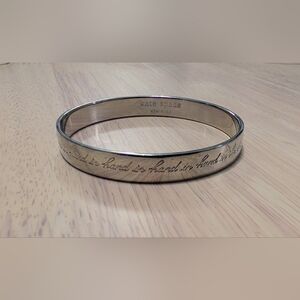 Kate Spade Silver Bangle Bracelet (Hand in Hand)